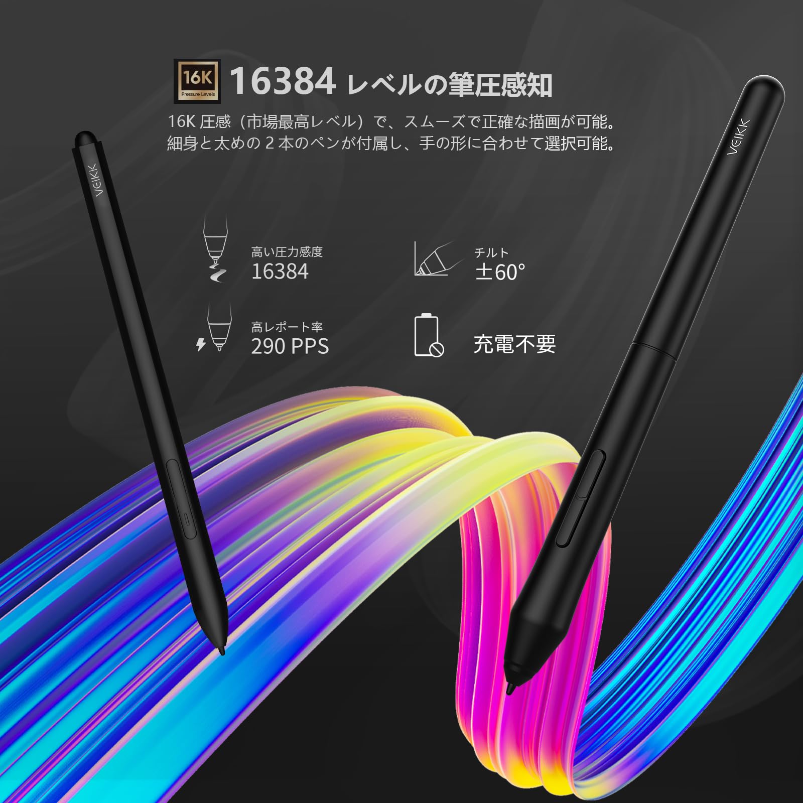 Amazon.co.jp: VEIKK 15.6インチ 液晶タブレット 筆圧16384レベル 液